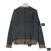 BURBERRY BLACK LABEL バーバリーブラックレーベル ジップアップ ニットブルゾン 中綿入り グレー 2 瑞穂店