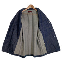 EVISU エヴィス Hidehiko Yamane 刺し子 3B テーラードジャケット インディゴ エルボーパッチ カモメピンズ付 青ペンキ Size 42 福生店