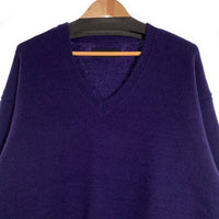 WACKO MARIA ワコマリア V NECK SWEATER Vネックセーター ウールニット パープル 25FW-WMK-KN09 Size L 福生店