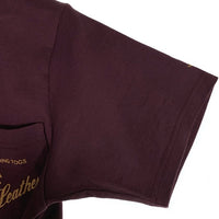 Dagda Leathers ダグダレザーズ プリント ポケットTシャツ 袖刺繡 ダークパープル 旧マッコイ 滝沢氏 Size S 福生店