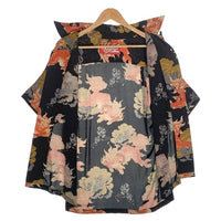 HOUSTON ヒューストン 唐獅子 旭日旗タグ 半袖 アロハシャツ ブラック Size L 福生店