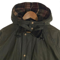 90's Woolrich ウールリッチ オイルドジャケット グリーン USA製 チェック柄ライナー Size M 福生店