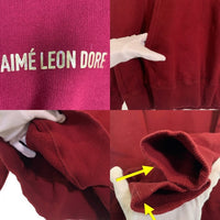 AIME LEON DORE エメレオンドレ ロゴプリント プルオーバーパーカー フーディー バーガンディー Size L 福生店