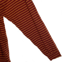 80's STUSSY ステューシー モックネック ボーダーポケットロングスリーブTシャツ レッド オレンジ USA製 黒タグ Size L 福生店