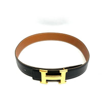 HERMES エルメス コンスタンス リバーシブル Hベルト ゴールド金具 ブラックxブラウン size60 瑞穂店