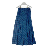 MAISON SPECIAL メゾンスペシャル 21242515301 Low Waist Maxi Pleated Skirt マキシ プリーツスカート ブルーチェック Size36 瑞穂店