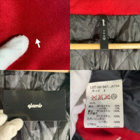 glamb グラム Matt Jacket マットジャケット ジップアップ レッド GB15WT/JKT04 Size 4 福生店