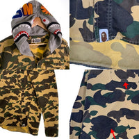 A BATHING APE アベイシングエイプ シャークフード カモフラージュシャツ 長袖 001SHC701006X Size L 福生店