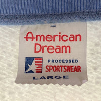 American Dream アメリカンドリーム 雪柄 クルーネックスウェットトレーナー サックスブルー Size L 福生店