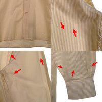 00's TOMMY HILFIGER トミーヒルフィガー ストライプ ボタンダウンシャツ イエロー 2 Size XXL 福生店