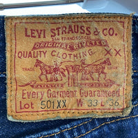 Levi’s リーバイス 501XX 47501-0111 ボタン裏555 バレンシア工場 USA製 00年製 BIGE復刻 デニムパンツ インディゴ size33 瑞穂店