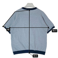 A BATHING APE アベイシングエイプ 初期タグ サルワッペン リンガー 半袖スウェットトレーナー ブルー sizeM 瑞穂店