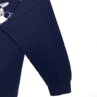 90's MICKEY UNLIMITED ミッキー アンリミテッド Disney ディズニー Mickey Mouse ミッキーマウス クルーネック スウェット ネイビー USA製 Size 1X 福生店
