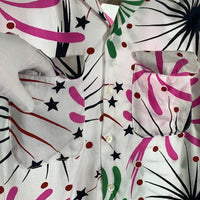 Starry Gate by JELADO ジェラード Westcoast Shirts オープンカラーレーヨンシャツ 花火柄 ホワイト Size M 福生店