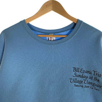 WACKO MARIA ワコマリア BILL EVANS ビルエヴァンス 刺繡 バックプリント スウェットクルーネックトレーナー ブルー Size L 福生店