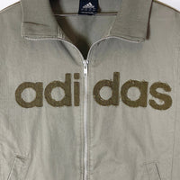 adidas アディダス 万国旗タグ ツイル フルジップ トラックジャケット カーキ×オリーブ sizeL 瑞穂店