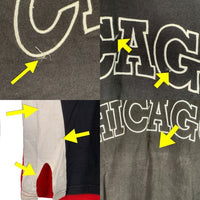 90's~ Champion チャンピオン NBA CHICAGO BULLS シカゴ・ブルズ Vネック プルオーバートップス 半袖 ブラック レッド Size L 福生店