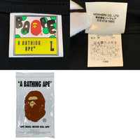 A BATHING APE アベイシングエイプ BABY MILO JAPAN TEE Tシャツ ブラック 002TEK221003F Size L 福生店