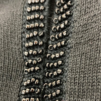 KEITA MARUYAMA ケイタマルヤマ ビーズライン ノーカラーカーディガン ブラック size不明 瑞穂店