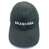 BALENCIAGA バレンシアガ ベースボールキャップ ロゴ刺繡 ブラック Size L (59cm) 福生店