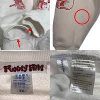 FUNNY FARM ファニーファーム プリント クルーネックスウェットトレーナー ホワイト Size XXL 福生店