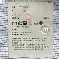 JUNYA WATANABE COMME des GARCONS MAN ジュンヤワタナベ コムデギャルソンマン WC-B022 AD2018 パッチワーク チェック 半袖シャツ ブルー sizeS 瑞穂店