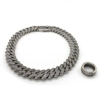 KRONIC Gold and Jewelry マイアミ キューバン チェーン ネックレス ジルコニア シルバー Size 18mm×約45cm 福生店