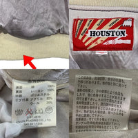 HOUSTON ヒューストン ベロア スーベニアジャケット スカジャン アラスカ ネイビー 片面 Size F (S相当) 福生店
