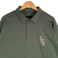 WIND AND SEA ウィンダンシー ポンチスウェット ロングスリーブポロシャツ オリーブ WDS-O-MILTECH-23-Q2-CS-03 Size M 福生店