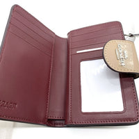 COACH コーチ CM241 ミディアム コーナー ジップ ウォレット・シグネチャー 二つ折り財布 ベージュ 福生店