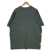 80's STUSSY ステューシー マルチボーダー ポケットTシャツ グリーン 片面 USA製 黒タグ Size L 福生店