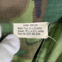 60's U.S.ARMY 米軍 ERDL カモフラージュ カーゴパンツ リップストップ リペアあり 68年会計 Size L-R 福生店