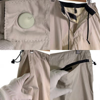 00's NIKE ナイキ ポリエステル リップストップ クロップドパンツ アイボリー ウエスト裾ドローコード Size 34 福生店