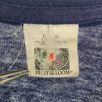 80's FRUIT OF THE LOOM フルーツオブザルーム 半袖 ポケット Tシャツ ネイビー USA製 Size XL (46-48) 福生店