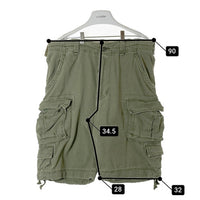 ABERCROMBIE&FITCH アバクロンビー&フィッチ 加工 カーゴ ハーフパンツ カーキ sizeW33 瑞穂店