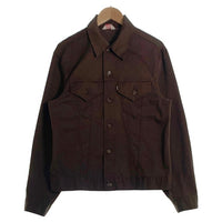 70's LEVI'S リーバイス Cotton Pique Trucker Jacet コットンピケ トラッカージャケット ボタン裏529 ビッグE 三角タグ ブラウン Size M相当 福生店