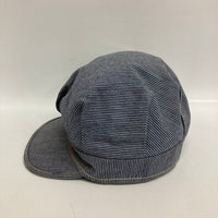 US古着 BOYNE CITY RAILROAD CAMPANY ピンストライプ ワークキャップ ブルー×ホワイト 瑞穂店