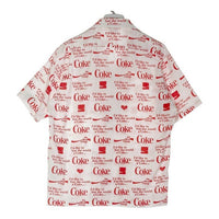AVIREX アヴィレックス 783-3123029 COKE ICON SHIRTS コカコーラ 半袖シャツ レッド×ホワイト sizeM 瑞穂店