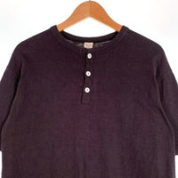 WAREHOUSE ウェアハウス Henlyneck S/S T Shirts ヘンリーネック 半袖 Tシャツ ブラック Size XL 福生店
