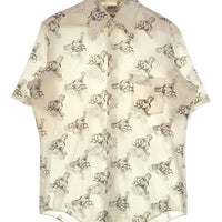 US古着 70's Elvis Presley エルヴィスプレスリー 半袖シャツ 総柄 フルーツオブザルーム Size L 福生店