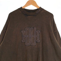 ONE UNDER HEAVEN ワンアンダーヘヴン フロント刺繡 ロングスリーブTシャツ ブラウン Size L 福生店