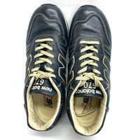 New Balance ニューバランス M670NVY イングランド製 レザー スニーカー ネイビー sizeUS7 瑞穂店