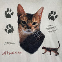 00's~ Abyssian 猫 プリントTシャツ ホワイト ギルダン2枚タグ Size XL 福生店