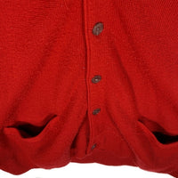 80's TOWNCRAFT タウンクラフト アクリルニット カーディガン レッド 香港製 Size XXL 福生店