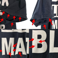 BLACK LIVES MATTER ブラックライヴズマター プリントTシャツ ブラック Size 2XL 福生店