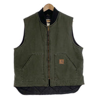90's Carhartt カーハート ダックベスト キルティングライナー モスグリーン V02MOS Size XL 福生店