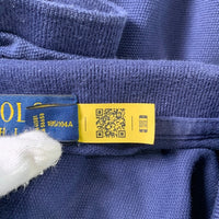 POLO RALPH LAUREN ポロラルフローレン CUSTOM SLIM FIT ビッグポニー 鹿の子 ポロシャツ 半袖 ネイビー Size XL 福生店