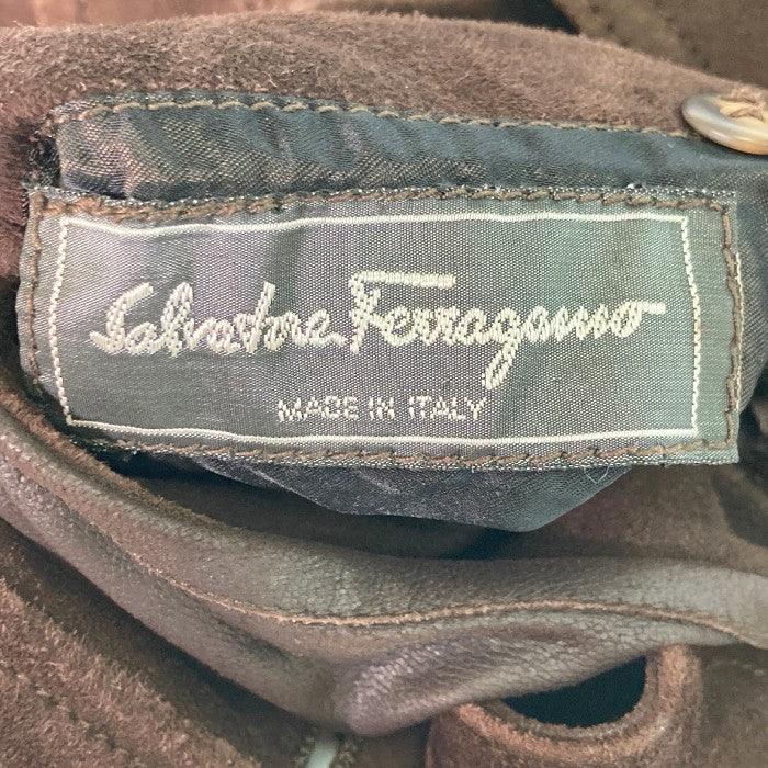 Salvatore Ferragamo サルヴァトーレ フェラガモ リバーシブル レザージャケット ブラウン size48 瑞穂店