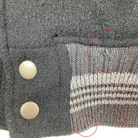 MEN'S BIGI メンズビギ ワッペン+アーチロゴ刺繍 革袖スタジャン ブラック sizeM 瑞穂店