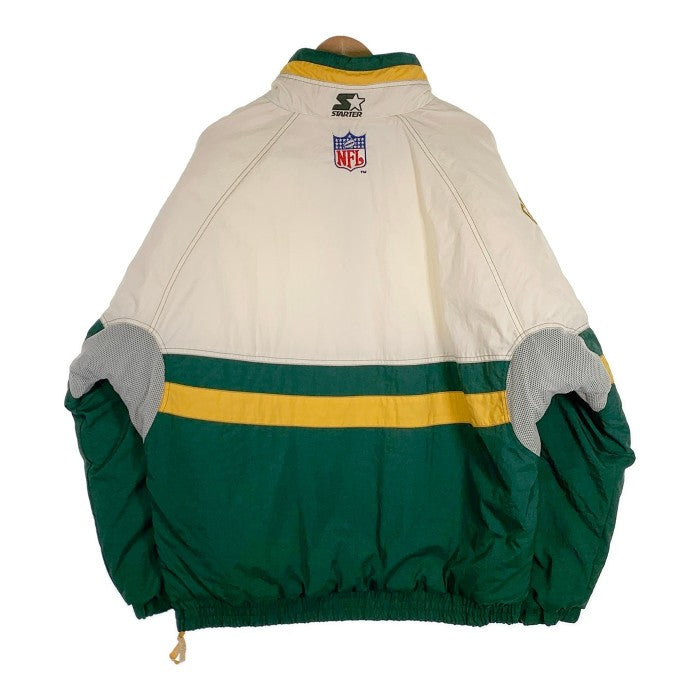90's STARTER PRO LINE スターター NFL PACKERS プルオーバー 中綿 ナイロン ジャケット Size L 福生店